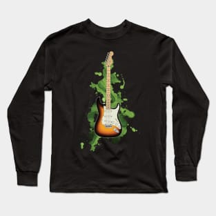 S-Style Electric Guitar Sunburst Color Long Sleeve T-Shirt